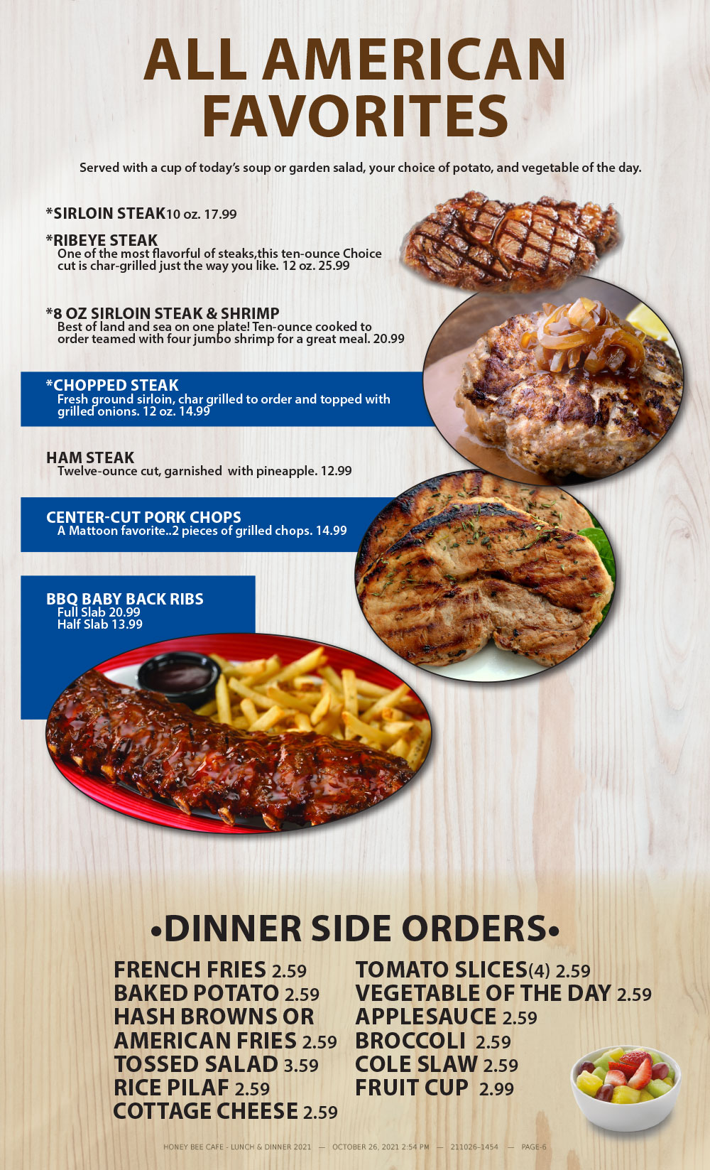 Menu Honey Bee Cafe Mattoon Menu Honey Bee Cafe Mattoon