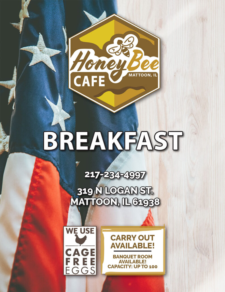 Menu Honey Bee Cafe Mattoon